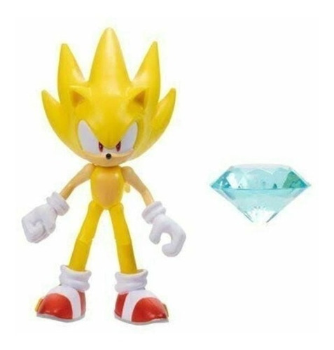 Figura De Acción Super Sonic Con Esmeralda Del Caos