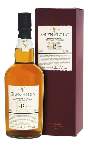 Whisky Glen Elgin 12 Años X 750 Ml Single Malt Escocia