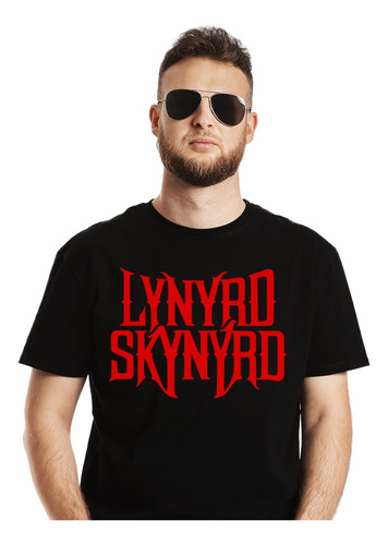 Polera Lynyrd Skynyrd Logo Rojo Rock Impresión Directa