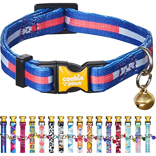 Cookie Paws Collar Para Gato Con Campana, Lindos Collares Pa