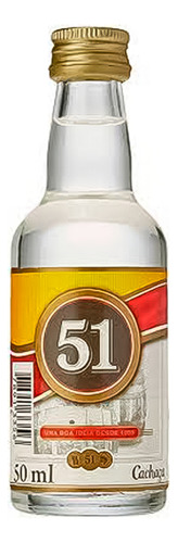 Miniatura Cachaça Aguardente 51 50ml