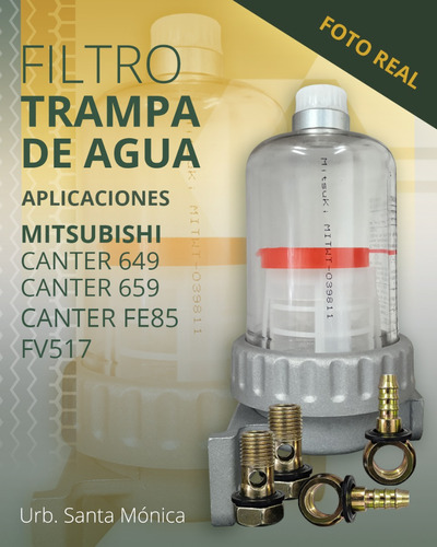 Filtro Trampa De Agua Mitsubishi Canter 649 / 659 / Fe85