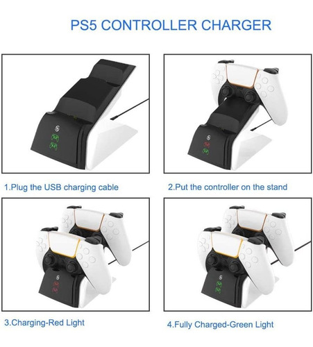 Cargador De Controlador Ps5, Ejgame Playstation 5 Controlado