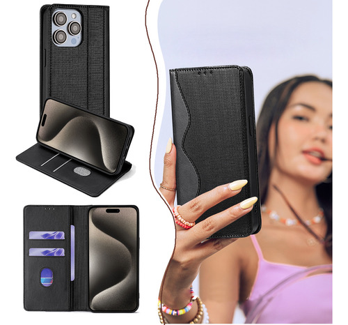 Funda Tipo Cartera Para La Serie Zte, Funda Tipo Libro De Piel Sintética Con Tapa Para Tarjetas Y Funda Delgada Con Función Atril