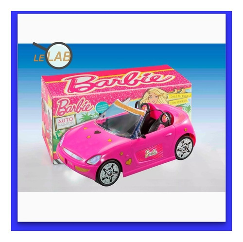Imagen 6 de 7 de Auto Barbie Original Tv Con Accesorios Y Stickers Lelab
