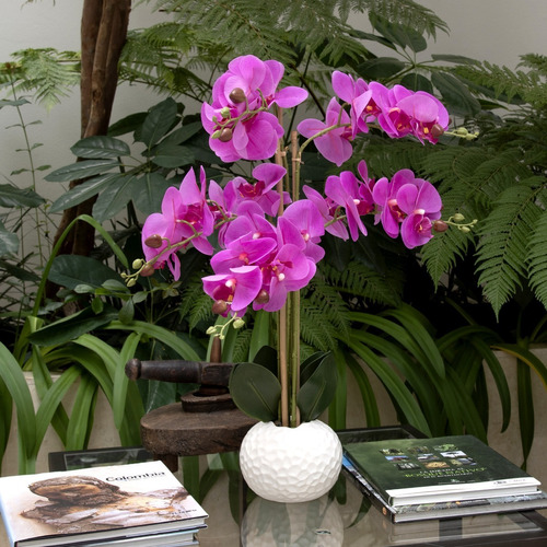 Orquídea Decorativa Con 30 Flores Artificiales Noveltia | Envío gratis