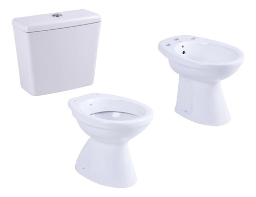 Combo Inodoro Corto + Mochila + Bidet Roca Italiana Capea