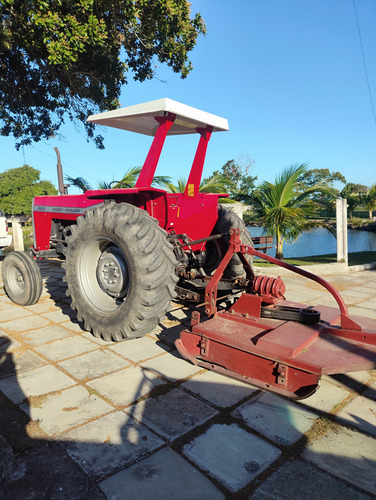 Trator Massei Ferguson 265 Eixo Alto, Com Roçadeira Tatu