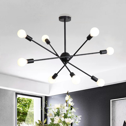 Lámpara Industrial De Techo Decorativas Colgantes De 8 Luces
