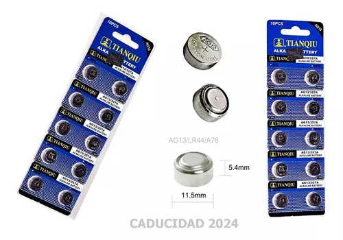 60 Pilas Ag13 Equivalente A 357 Lr1154 A76 1.5v Alcalina