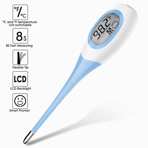 Termómetro Digital Lcd Para Medición Oral Rápida De La Tempe