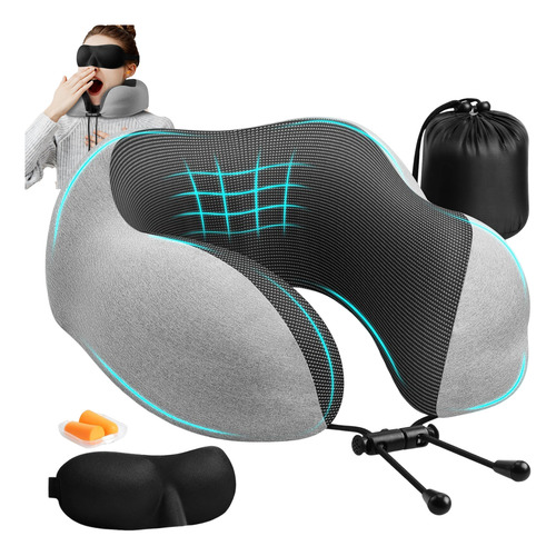 Almohada Cuello Especial Para Viajes Cojin Viscoelastico
