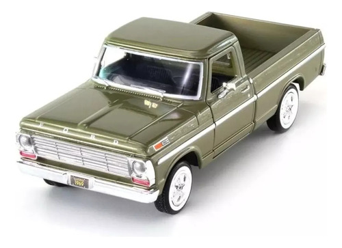 Camioneta For F 100 A Scala 1:24 Nueva  Verde Color Original