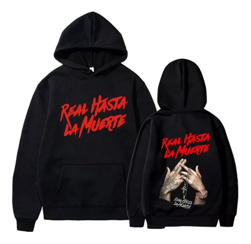 Sudadera Con Capucha Estampada Anuel Aa Real Hasta La Muert