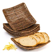 Comprar Yesland 6 Cestas De Pan De Mimbre De Imitación De Paquete, 9