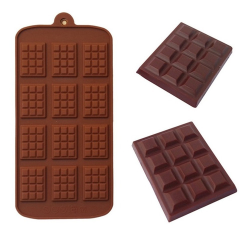 Molde Silicona Chocolatin Tableta Chocolate Reposteria Mini