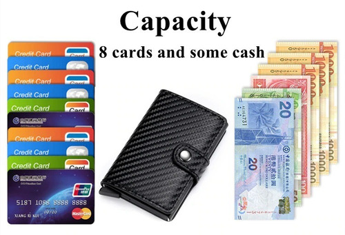 Imagen 6 de 9 de Porta Tarjetero Credito Holder Billetera Business Rfid