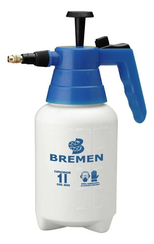 Pulverizador Manual 1 Litro Com Compressão Prévia Bremen