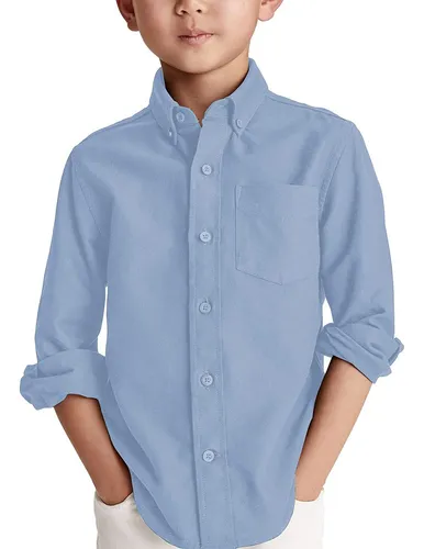 Poleras De Manga Larga Para Niños Camiseta De Algodón Liso C