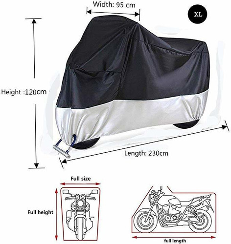 Funda Impermeable Para Motocicleta, Talla Xl