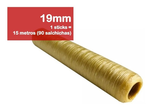 Tripa Colágeno Seca Para Embutir Salchichas 19mm- 1 Stick