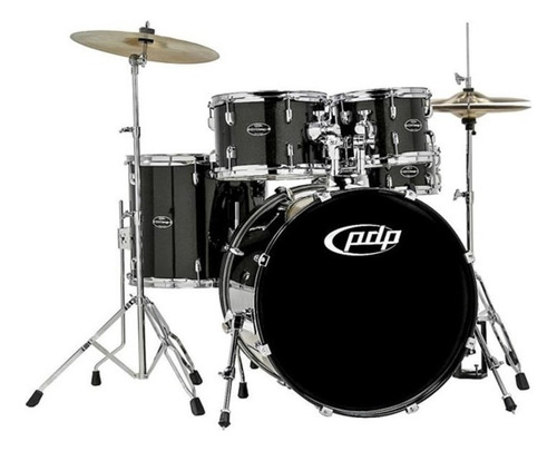 Pdp Center Stage Bateria 5 Cuerpos Completa Con Fierros Color Onyx Sparkle