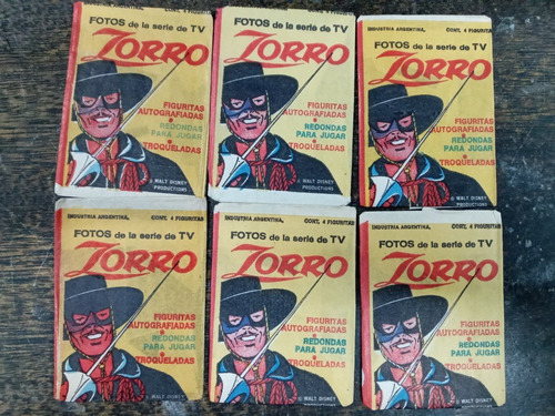 6 Sobres Figuritas El Zorro * Solo Los Sobres !!! *