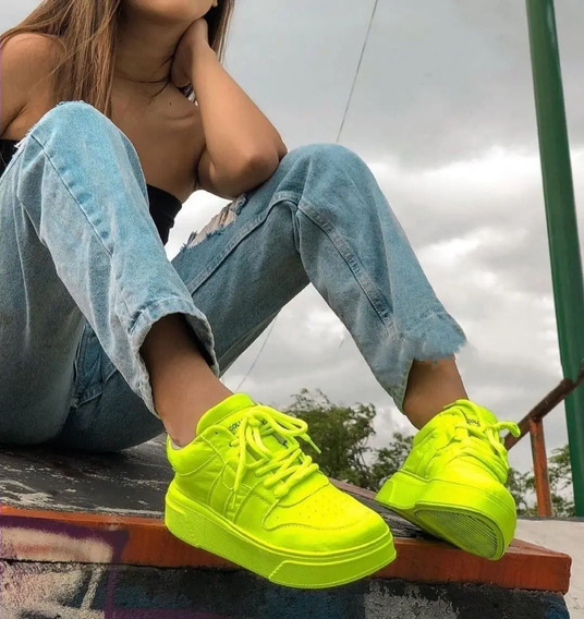 Tenis Verde Neon | MercadoLibre 📦