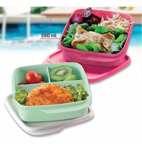 Tupper Hermetico Con Divisiones Plastico Tupperware