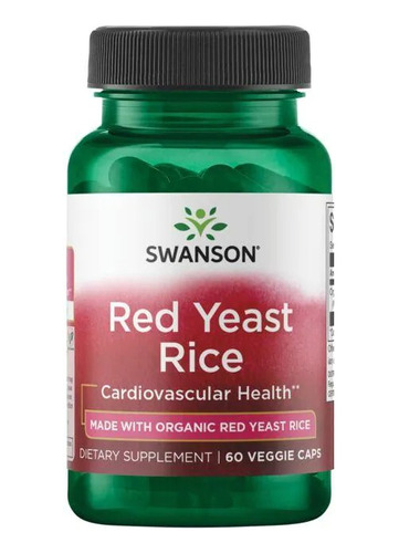 Red Yeast Rice Levadura De Arroz Rojo 60 Cap Swanson