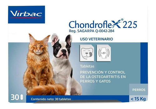 Chondroflex 225 Mg 30 Tab Control Osteoartritis Perros Gatos