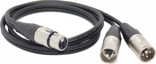 Imagen 2 de 3 de Cables Adaptador Canon Hembra 2 Machos Balanceado Neutrik