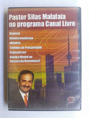 Dvd Pastor Silas Malafaia No Programa Canal Livre Original 