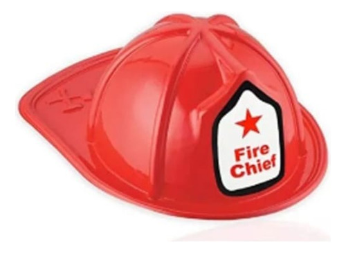 Gorro De Bombero Niño Para Disfraz De Plastico Bombero Unica