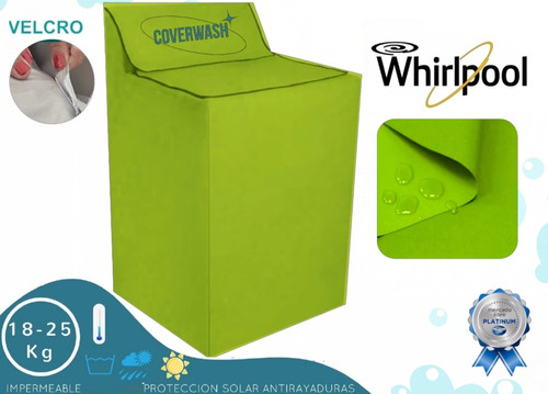 Cubiertas Lavadora Whirlpool Xpert System 16kg Y Panel Verde