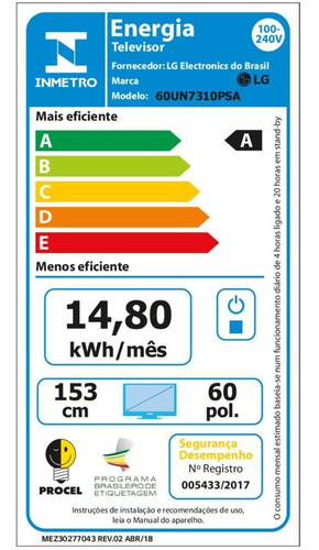 Imagem 4 de 7 de Smart Tv LG 60 4k Uhd 60un7310psa Hdr Ceramic Black Bivolt