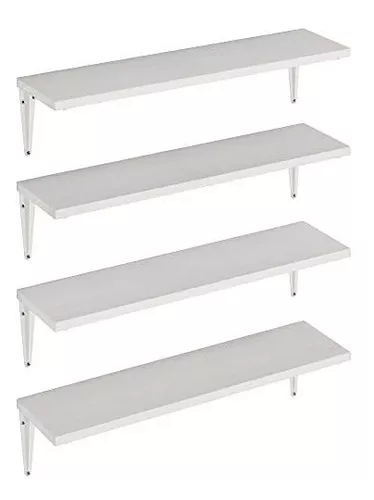 Wallniture U Shape - Estantería de metal para CD y DVD, 6 unidades, color  blanco