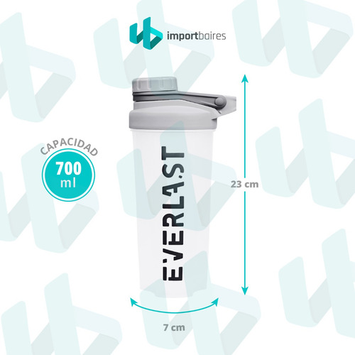 Imagen 4 de 10 de Vaso Batidor Shaker Everlast Mezclador Proteinas Free Bpa
