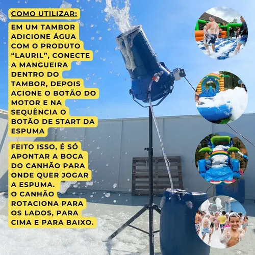 Canhão De Espuma Para Festas E Eventos Potência 215w -220v | Frete
