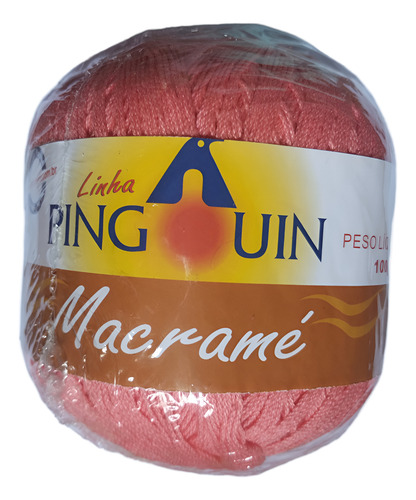 1 Kilo Macramé Pingouin De Algodón 100% Ovillo De 100g Coral Claro