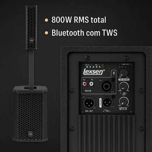 Sistema Vertical Line Array Lexsen Vl10 800wrms Profissional