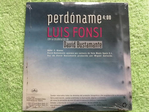 Eam Cd Single Luis Fonsi Y David Bustamante Perdoname 2002