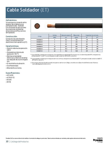 Imagen 2 de 2 de Cable Soldador # 2 Awg Metro Flexible Para Soldar O Bateria
