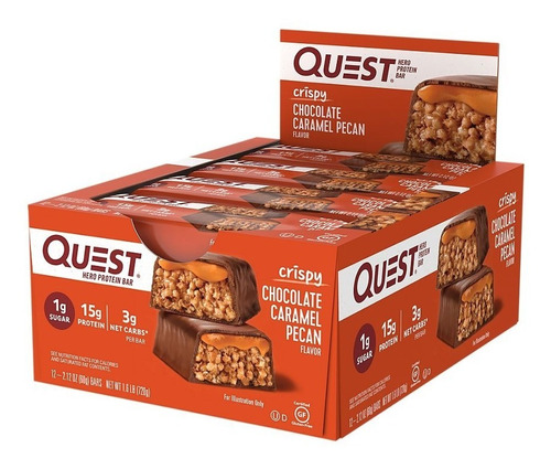 Quest Hero Protein Bar - 12 Barras - Chocolate Caramel