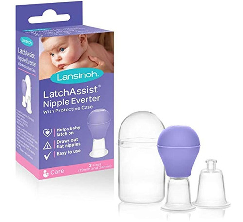 Lansinoh Latchassist Nipple Everter, 1 Conteo, 2 Bridas, Par