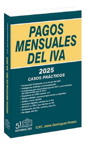 Pagos Mensuales Del Iva 2025 Isef