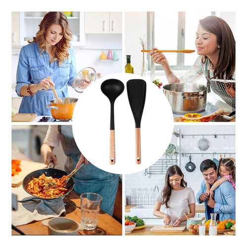Utensilios De Cocina De Silicona Cuchara De Espátula Para Co