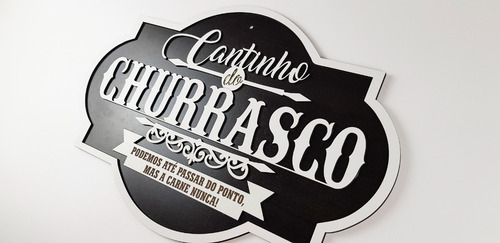 Placa Mdf De Parede Cantinho Do Churrasco Área Gourmet