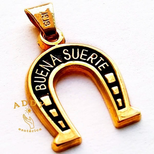Dije Herradura - Buena Suerte - Chapa De Oro