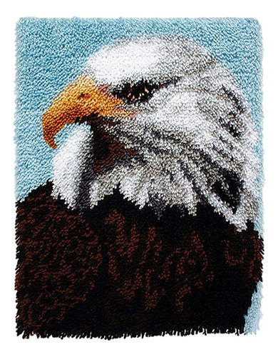 Glkaend Latch Hook Kits American Eagle Pattern, 20 X 15 PuLG